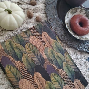 cork leather journal, journal cover, reusable journal cover, vegan leather journal, for him, Dad gift, gender neutral gifts, cork journal