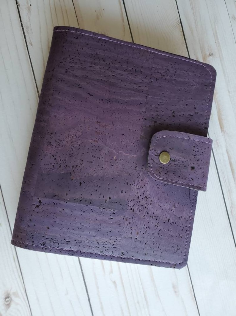 Deluxe A5 Planner Cover A5 Journal Cover Purple Cork Journal Etsy