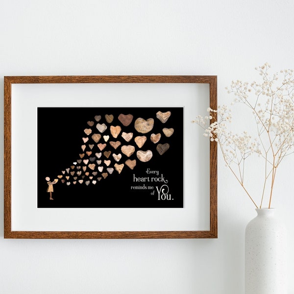 8x10 Print-Heart Rocks - "Every Heart Remind Me of You" - descarga digitalHeart Rocks - Every Heart Rock Me Reminds of You