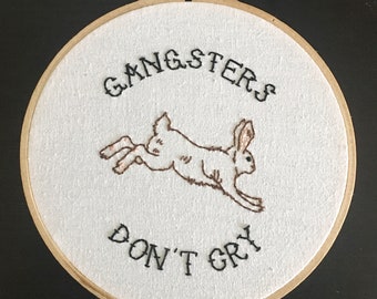 Gangsters don't cry - TwentyOnePilots lyric framed embroidered wall art