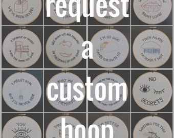 custom hoop request - 6"