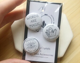 Affirmation Pin Pack (dark)