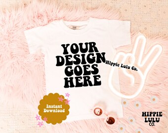Retro Vintage Mädchen Geburtstag Boutique Flatlay Mockup | COMFORT COLOURS Süß, Geburtstag, Hippie Vibes Süß, Gänseblümchen, Blumen, Peace Zeichen DOWNLOAD