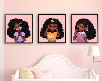 Black Girl Poster Black Girl Mental Health Poster Wall Art Decor No Frame