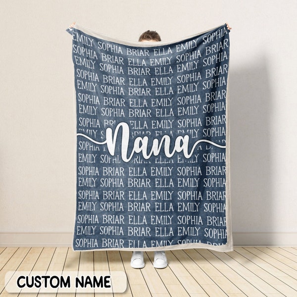 Personalized Grandma Blanket, Mothers Day Gift for Grandma, Nana Gift, Personalized Blanket for Grandma, Nana Blanket with Grandkids Names