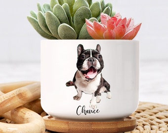 Personalized Mothers Day Gift For Dog Mom, Pet Photo Pot, Custom Plant Pot Dog Mom, Dog Photo Plant Pot, Gift For Dog Mom, Dog Lovers Gifts