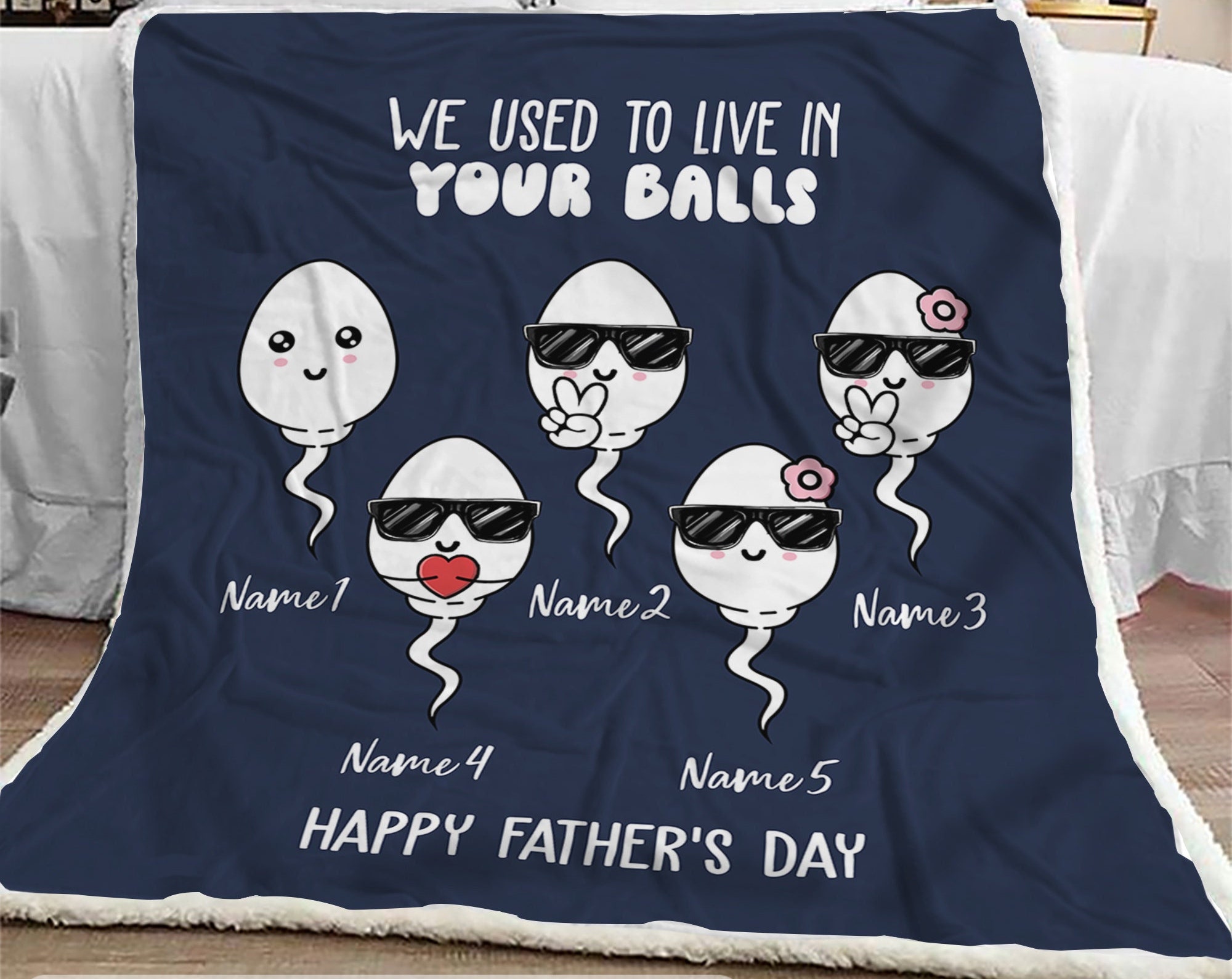 Personalized Fleece Blanket For Dad From Daughter Son Wife