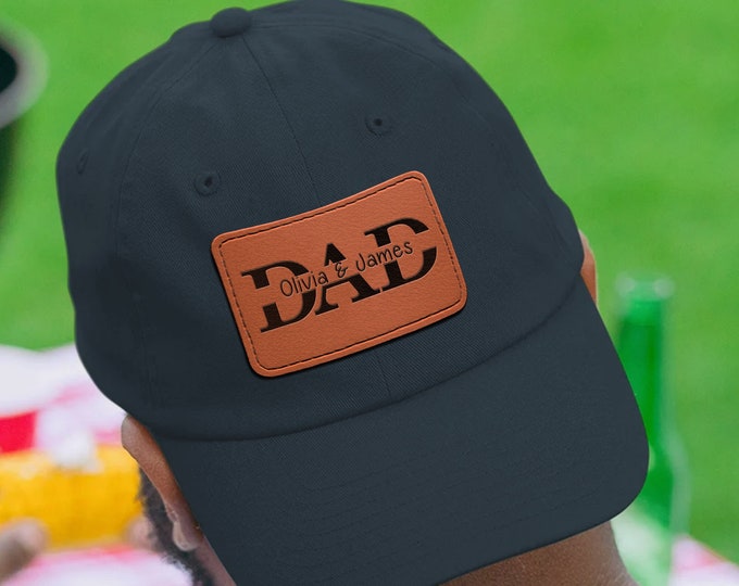 Personalized Father's Day Gift, Dad Hat with Kids Names, Personalized Gifts for Dad from Daughter, Gift from Kids, Dad Patch Cap, Dad Gift