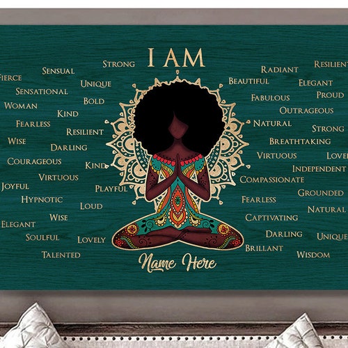 Personalized Afro Black Queen Poster Canvas I Fought to | Etsy