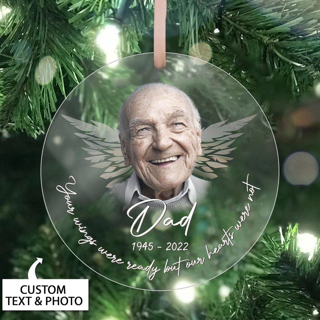 Personalized Memorial Ornament, Memorial Photo Christmas Ornament, Loss