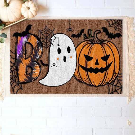 Jack o Lantern Face Halloween Doormat