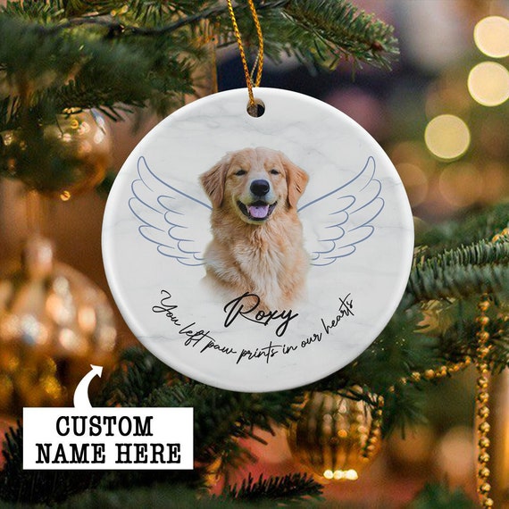 Personalized Pet Memorial Ornament Photo Ornament Pet Loss - Etsy