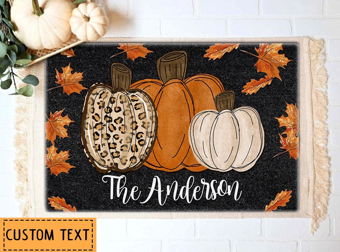 Fall Hello Fall Custom Doormat, Autumn Decoration Outdoor, Fall Doorma -  Wander Prints™