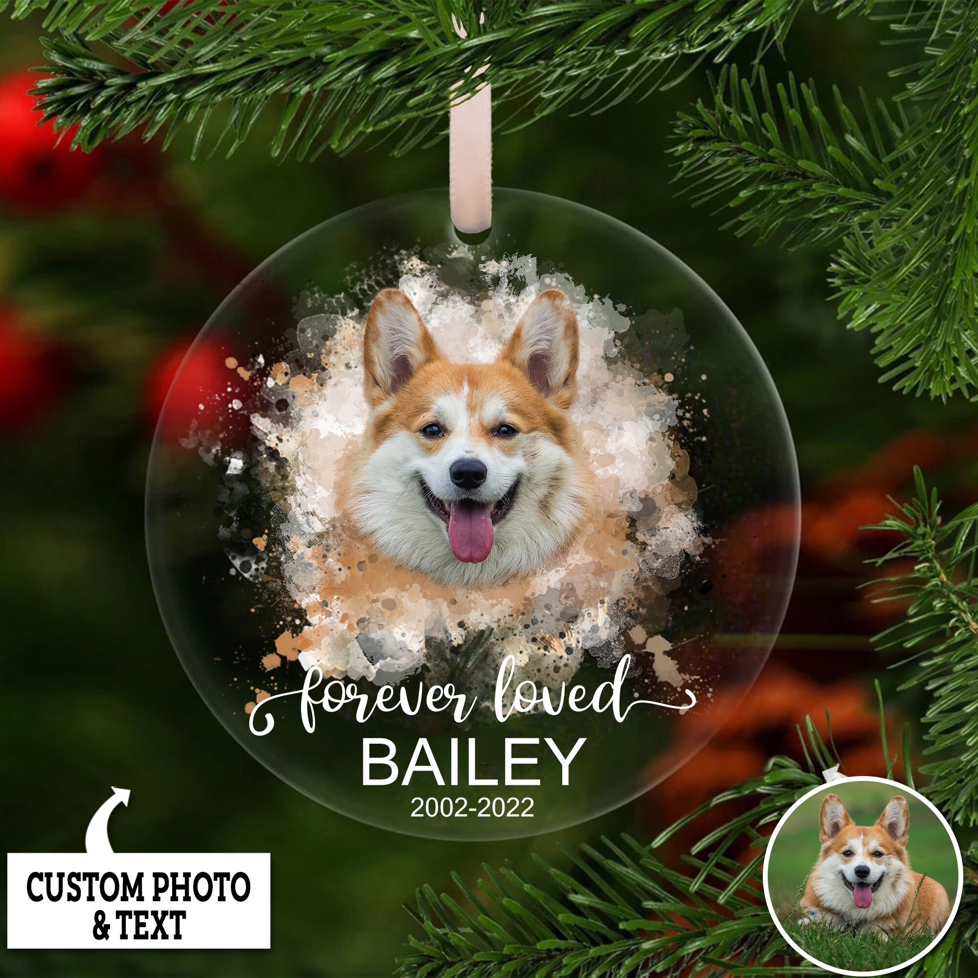 Pet Memorial Ornament Dog Memorial Gift Dog Memorial Etsy