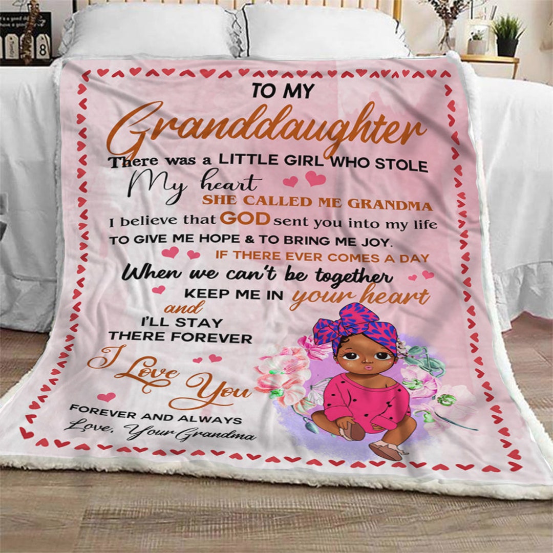 Black Granddaughter Blanket Black Grandma Gift for Little Etsy