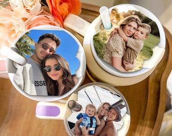 Personalized Photo Tumbler NameTag, Custom Photo CoupleTumbler Name Tag, 40oz 30oz Tumbler Topper Tag, Custom Photo Gifts, Gift For Besties