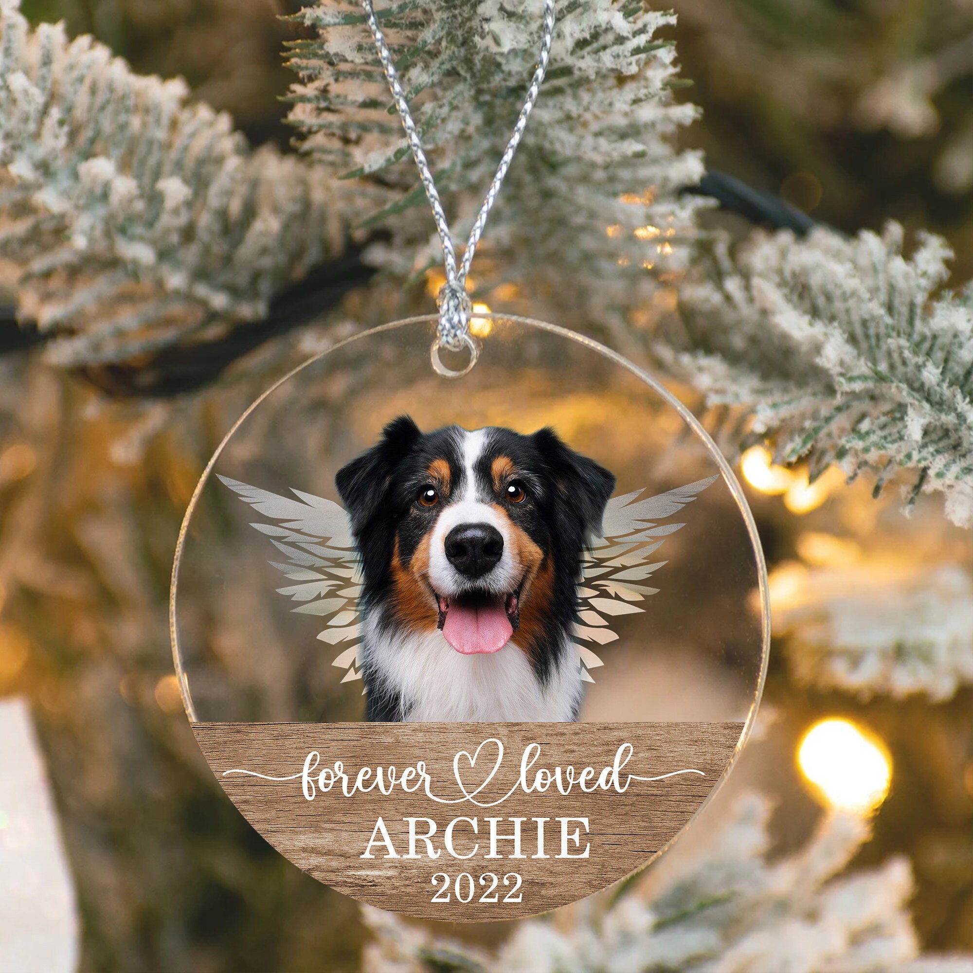 Dog Memorial Christmas Ornament Pet Loss Gifts Forever Etsy