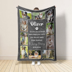 Custom Dog Blanket, Personalized Dog Memorial Gift, Pet Sympathy Gift, Pet Keepsake Gift, Dog Loss Memory Gift, Loss Of Dog Memorial Blanket