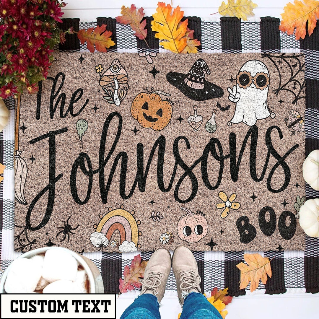 Custom Halloween Doormat, Unique and Spooky Halloween Doormat, Haunted House Entrance Decor