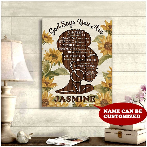My Lord She’s A Black Woman Personalized Wall Art Canvas