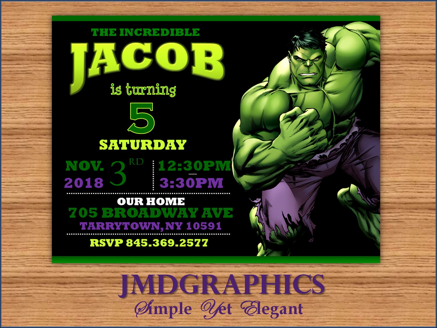 Hulk Green Invitation Hulk Birthdayhulk Birthday Invitation Etsy