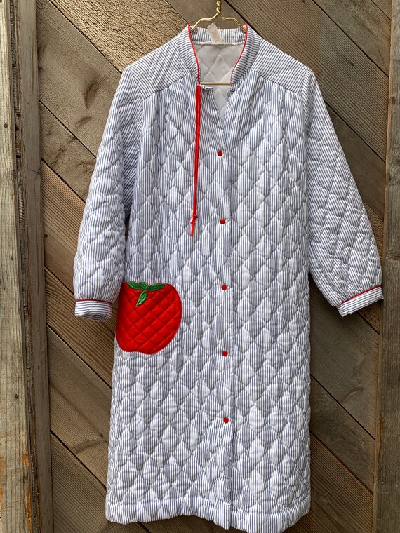 vintage quilted housecoat