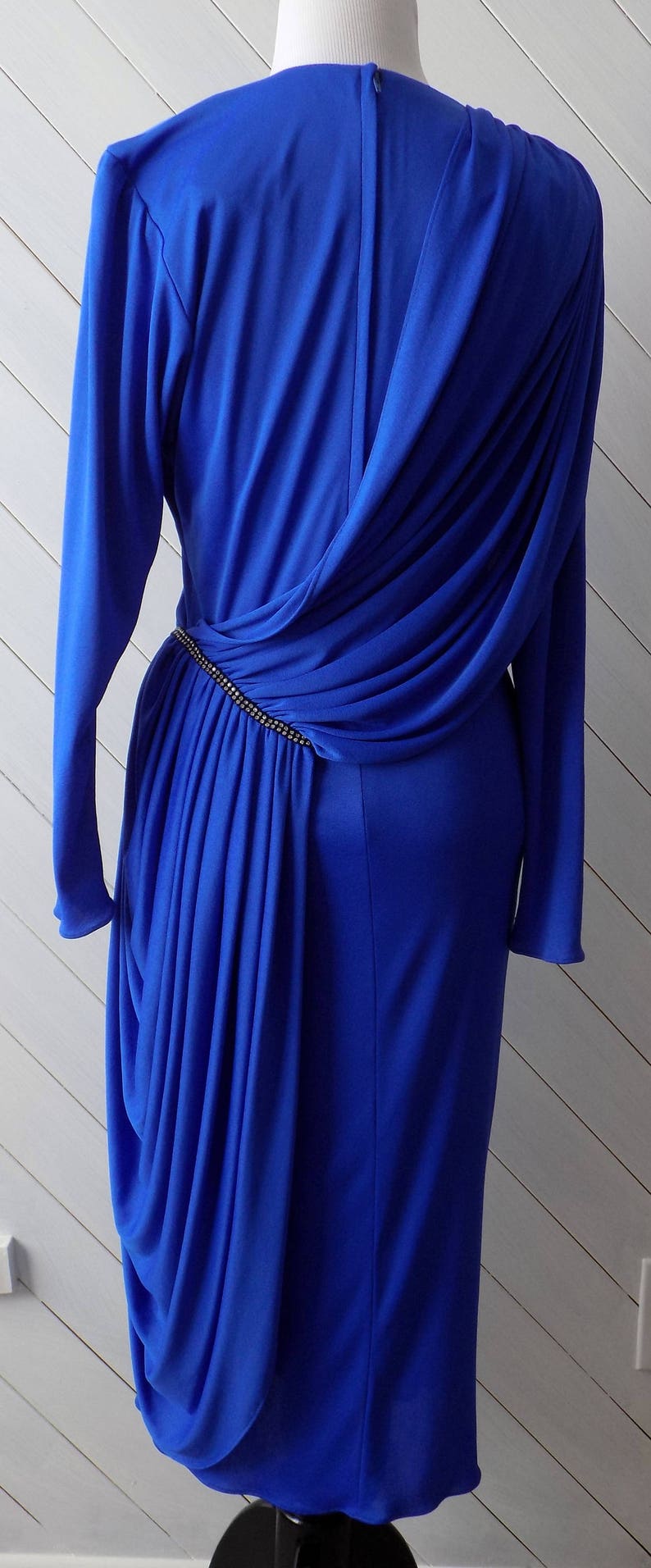 Royal blue prom dresses with sleeves online like â Blue bodycon dress forever 21, tommy hilfiger 