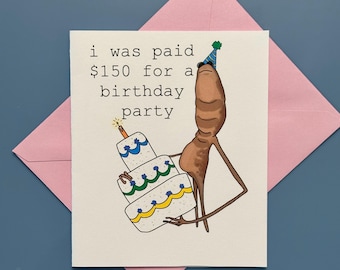 Tarjeta de cumpleaños de Marcus el gusano