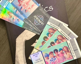 Marcadores de entradas para el concierto de K-Pop Demon Hunters