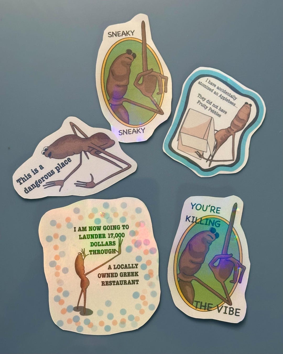 Sticker Pwp Marcus the Worm 5 Sticker Bundle - Etsy