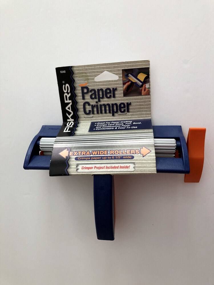 Fiskars Paper Crimper Extra Wide Rollers 9340 cardstock bond foil  construction