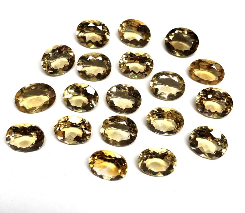 Loose Gemstone Jewelry 30 CTS Size- 11X9 MM AAA Citrine Faceted Cabochons Natural Citrine Citrine Oval Cut Cabochon Lot 10 Pieces