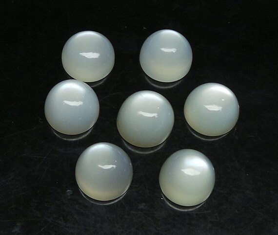 White Moonstone Gemstone Loose Fancy Rosecut ~ Natural Moonstone 14mm-22mm Faceted Flat Back Cabochon ~ Moonstone Uneven Cabochon Mix Lot