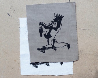 Where The Wild Things Skate Fabric Patch