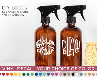Spray Bottle Labels Custom - Etsy