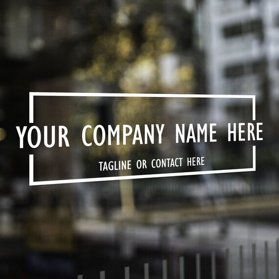 Business Window Decal Personalized Window Decal Etsy