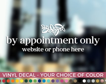 By Appointment Only -  Welcome Sign, Beauty Salon sign, Clothing Boutique