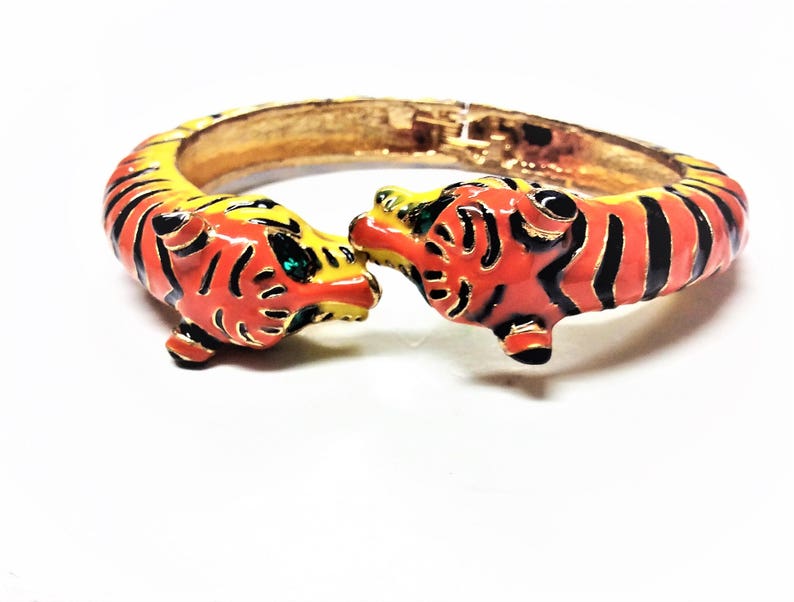 18K Gold Plated Panther Bracelet Tiger Cuff Bracelet Unisex Etsy