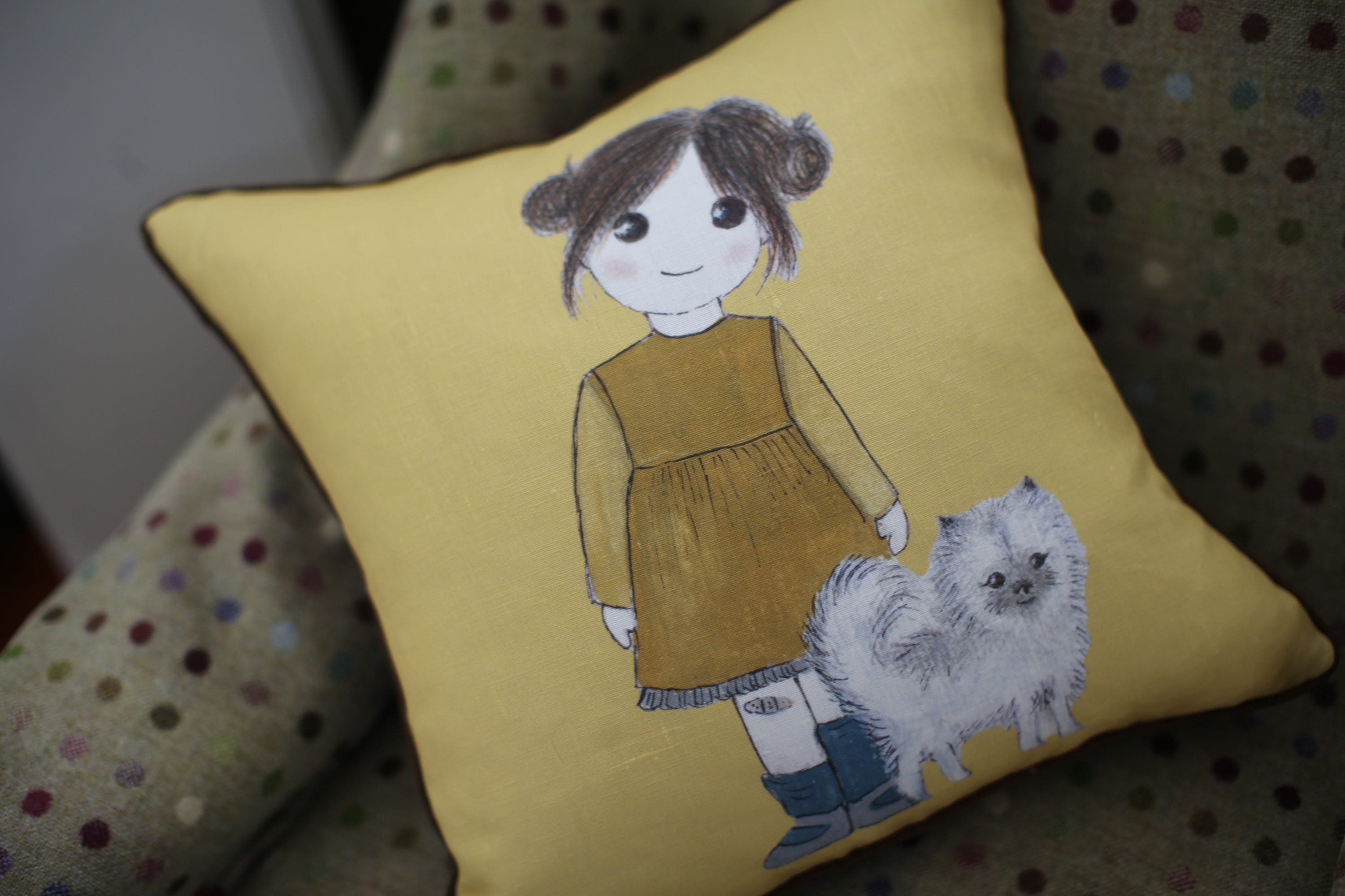 Unique Art Print Cushion from The Owl Outside My Door