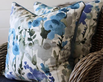 Painterly Blues Cushion