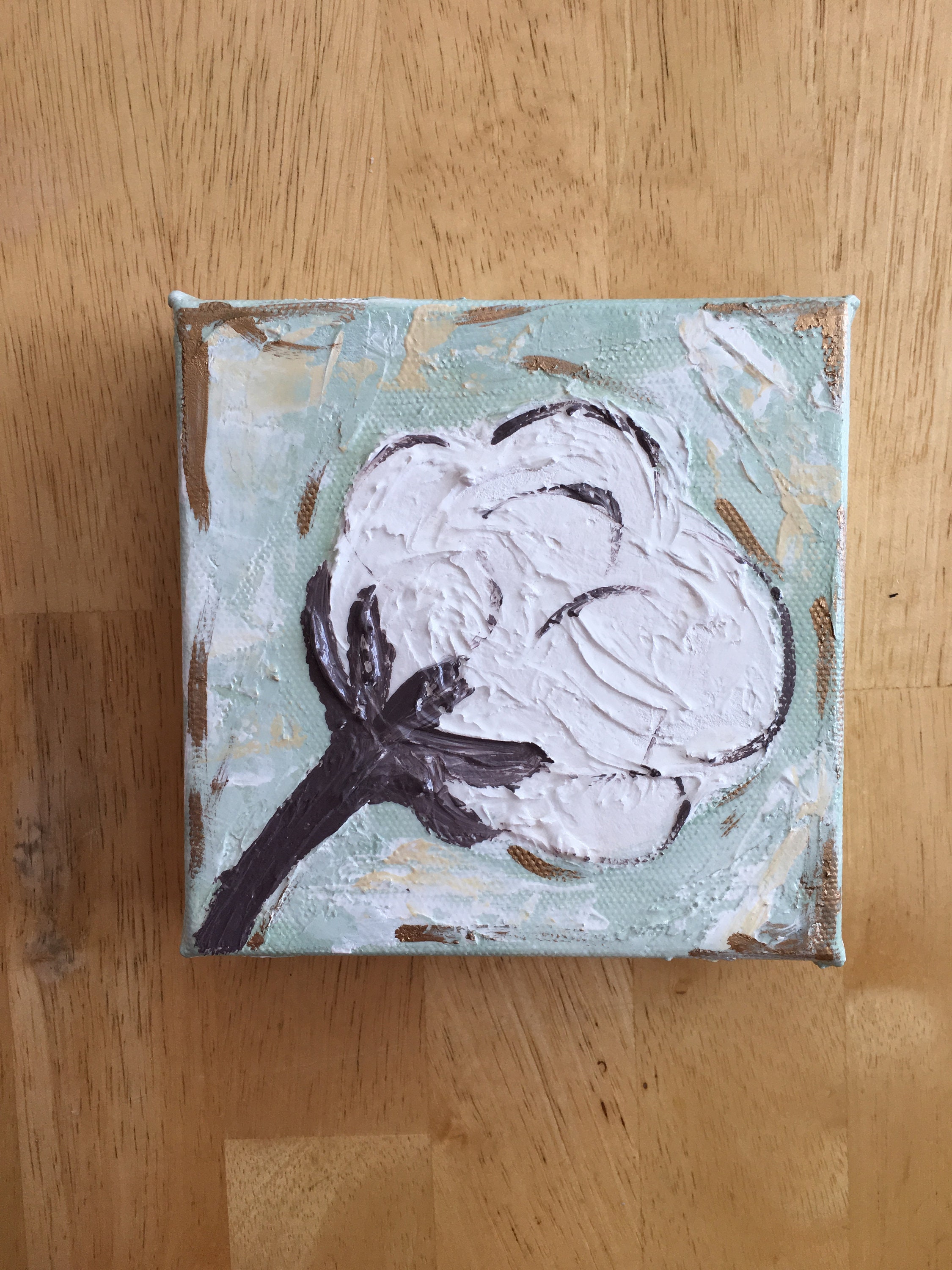 Cotton Painting Raised Painting Original Art Thick Canvas Etsy