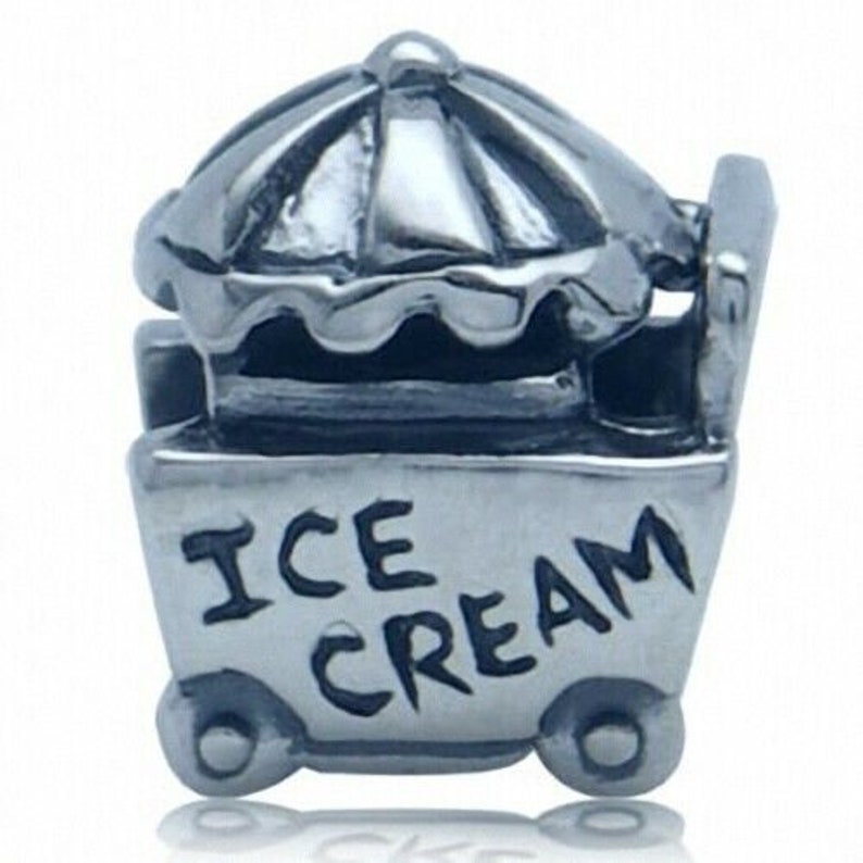 Ice Cream Cart With Umbrella 925 Sterling Silver European Etsy