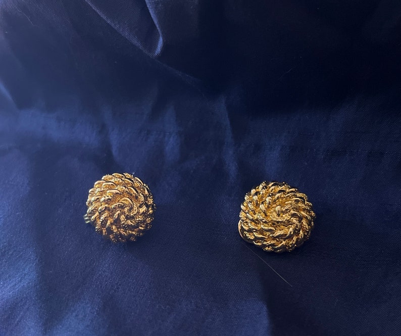 Retro 1980s Chunky Gold Tone Monet Rope Textured Button - Etsy