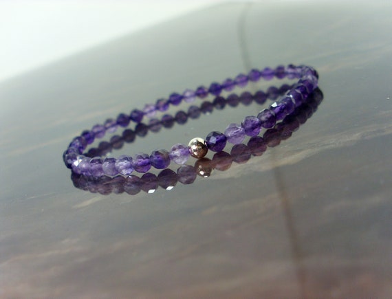 Bracciale Elastico In Pietre Naturali 4 Mm Per Donna - Perline Di Gemme - Regalo Di Compleanno O Natale