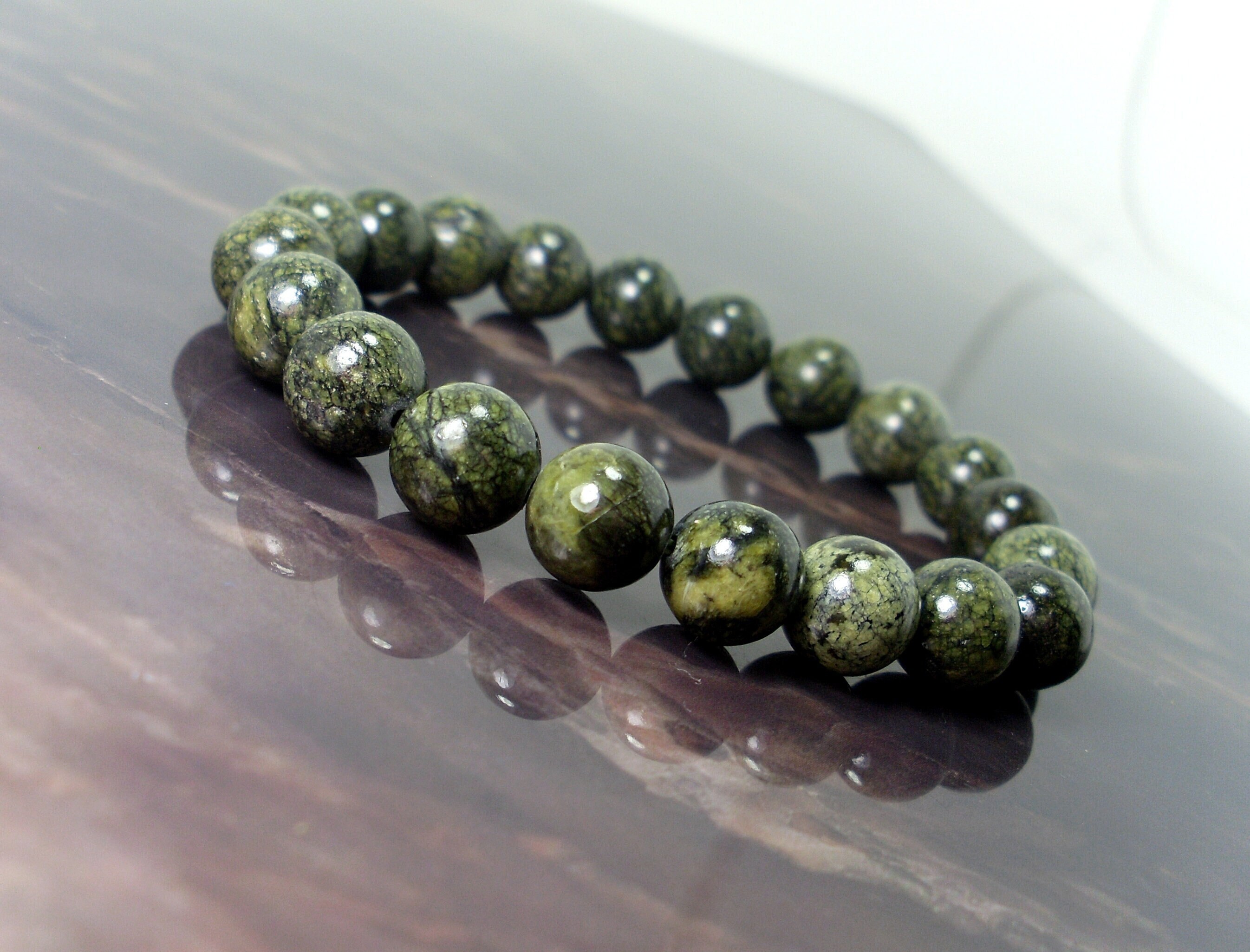 Bracelet homme prestige perles pierres de lave / de lune 10mm –  Maxbowbelgium