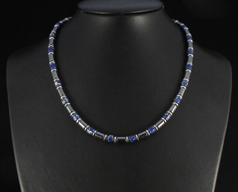 Regalite and Hematite Mens Necklace Mens Necklace Gift for Etsy