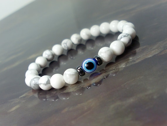 Virgo Zodiac Birth Stone Bracelet – Blue Howlite – Rowell Rocks Ltd