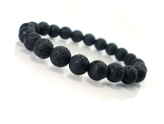 Black stone bead bracelet sale