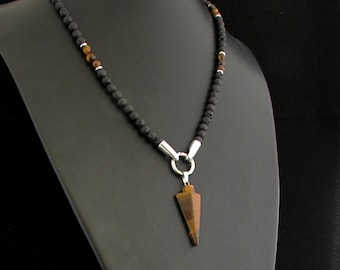 Ciondolo Di Ossidiana - Gioielli - Ciondoli - Di Entrelazados | Su - Foto 10