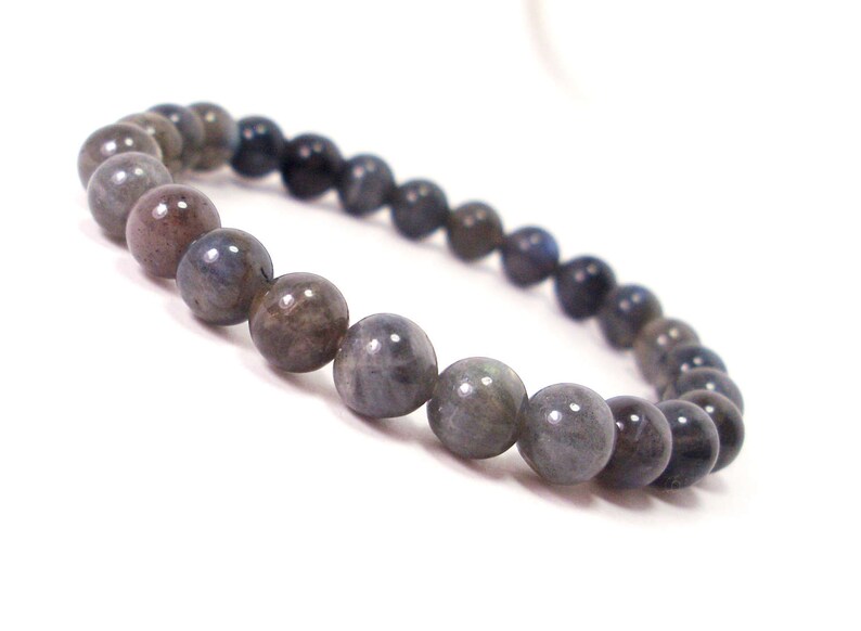 Labradorite Bracelet 8mm,Natural Gemstone Bracelet,Unisex Women Men Bracelet Stretch Beaded Bracelet Beaded Bracelet